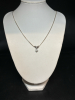 925 Sterling Silver Cuban Chain with Demure CZ Pendant - 2