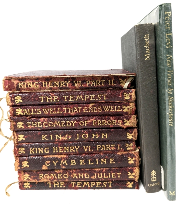 Antique (1905-07) to Vintage Hardcover Shakespeare Books | The Temple Shakespeare, New Verses by Shakespeare (1980) & New Clarendon for Canadian Students MacBeth (1960)