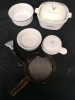 Corning Ware Dishes + Vision Glass Frying Pan 7" Diameter - 2