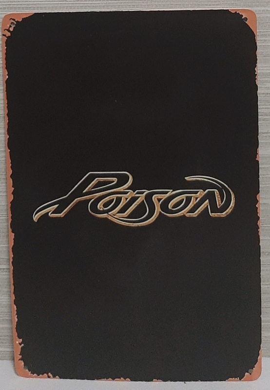 As New Metal Sign Decor "Poison" 11.75" X 7.75"