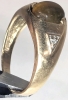 Gorgeous 10K Gold Ring with 4-Claw Set Oval Tigers Eye Stone Open Gallery Back with Diamonds on Either Side | Size 7.5 - 8