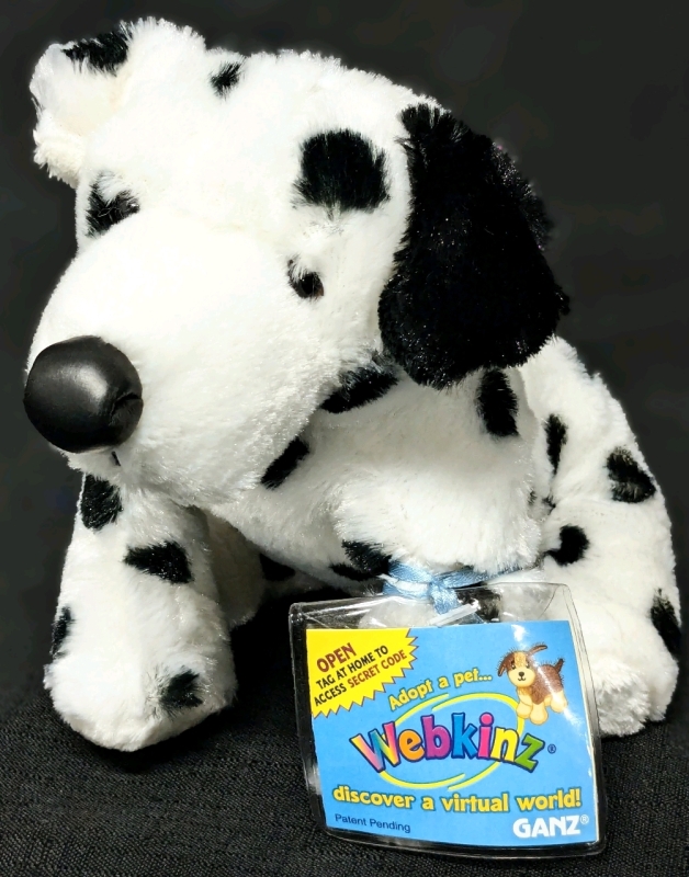 New [Retired] Ganz WEBKINZ Plush Dalmatian (HM123) with Sealed Secret Code | 6.15" Tall