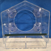 New | Clear Plastic Birdhouse With Suction Cups | Birdhouse has A Perch As Well As Feeding Dish