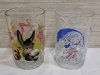 Mickey Mouse & Shrek Glasses plus Home Decor Art Glass Tray . Tray measures 9.5"×4 3/4" . No chips or cracks - 2