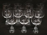 7 Holmegaard Liqueur Glasses Princess Pattern 5.15" Tall