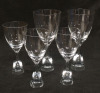 5 Holmegaard Glasses Princess Pattern 5.25" & 6.5" Tall