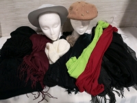Infinity Scarves + Toques + Hats+ Sterilite Laundry Basket
