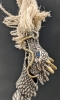 Incredible Articulated Ouroboros Dragon Bracelet with Blue Glass Rhinestone Eyes | 8" Long - 9
