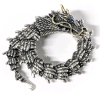 Incredible Articulated Ouroboros Dragon Bracelet with Blue Glass Rhinestone Eyes | 8" Long - 12
