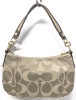 COACH Poppy Beige Signature Jacquard Handbag Shoulder Bag | #F20044 | 2.25" x 11.5" x 7.5" Tall, 7.5" Strap Drop - 6