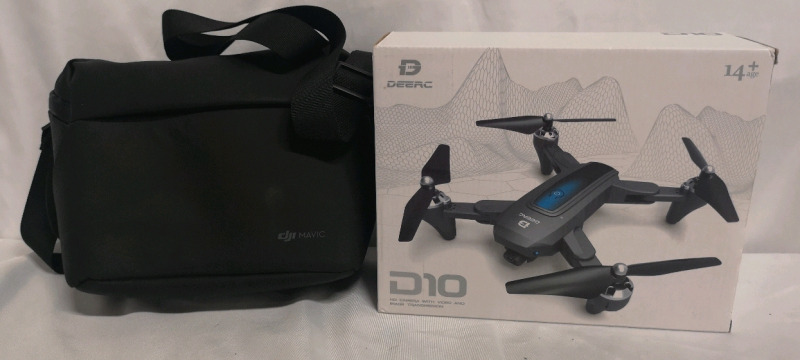 Like New Deerc D10 Drone + Extra Case for 14+ years