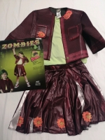 New sz 7/8 Disney Zombies Zoey Kids Halloween Costume - Bracelet Not Included