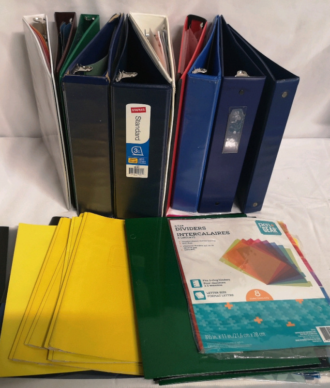 School Supplies Binders + Duo-Tangs + Dividers