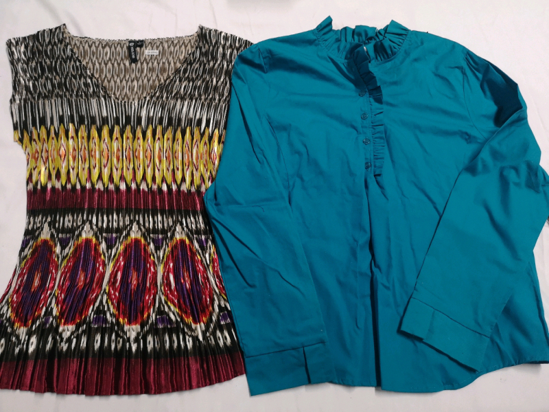 New Womens sz Lg Lucy & Laurel Blouse and Milano Top