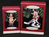 2 Vintage Like New Hallmark Keepsake Ornaments 3" to 3.5" Tall