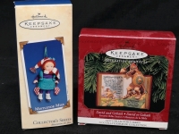 2 Like New Hallmark Keepsake Ornaments 3.5" to 4.75" Tall