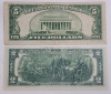 1934 United States Five Dollar Bank Note (circulated condition) & 1976 United States Two Dollar Bank Note (appears uncirculated) - 2