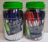 New - CaseMate Ball Point Pens , Two (2) 75ct. Containers . Blue , Red & Black Pens