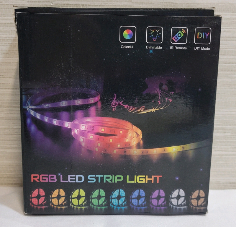 New - RGB Multi-Color LED Strip Lights with Remote , 17ft Long .