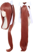 New Long Character Cosplay Wig with Bow & Wig Cap
