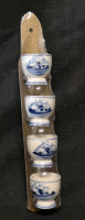 New Vintage Delft Holland Hand Painted Egg Cups Wall Hanging 12" Tall