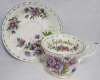 Royal Albert Flower of the Month Series Cups & Saucers . September (michaelmas daisies) & October (cosmos) . All Cups & Saucers Ring True , No chips or cracks - 2