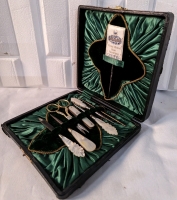 Vintage Manicure set with Mother of Pearl Handles.