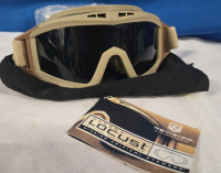 Revision Military Desert Locust Anti-Fog Goggles | One Size Fits All | Comes With 2 Interchangeable Lenses & Carry Case | Great For Airsoft & Paintball | Retails For $100+