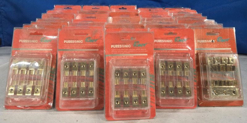 41 New Packs Of 8 24K Gold Plated Puresonic Power Car Audio Delivery Systems | Model #6310