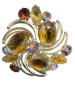 Stunning 1950s Rhinestone Statement Brooch Swarovski Stones - 2