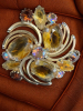 Stunning 1950s Rhinestone Statement Brooch Swarovski Stones - 3