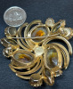 Stunning 1950s Rhinestone Statement Brooch Swarovski Stones - 4