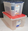 15L & 25L Flip Top Mini Storage Totes . Two (2) Totes