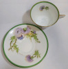 Royal Doulton Glamis Thistle Cup and Saucer , Signed P Curnock . Both Ring True , No chips or cracks - 3