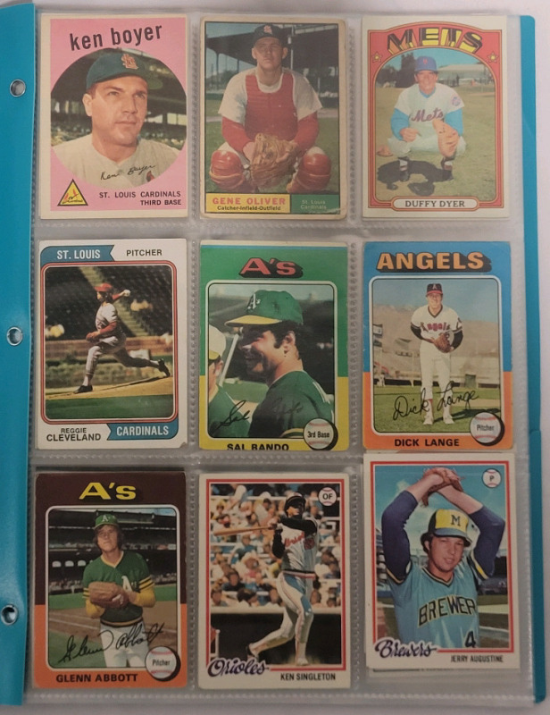 1959 , 1961 & 1972 - 1991 Topps MLB Baseball Trading Card Singles . 108 Cards , No Doubles