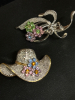 Four Rhinestone Figural Brooches - 5