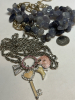 Enamel Rhinestone Charm Necklace Tumbled Blue Stone Necklace - 6