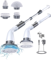 New Labigo Electric Spin Scrubber LA1 Pro Cordless Spinning Scrubber w 4 Brush Heads & Extendible Handle | KS-2619| Retails for Over $65