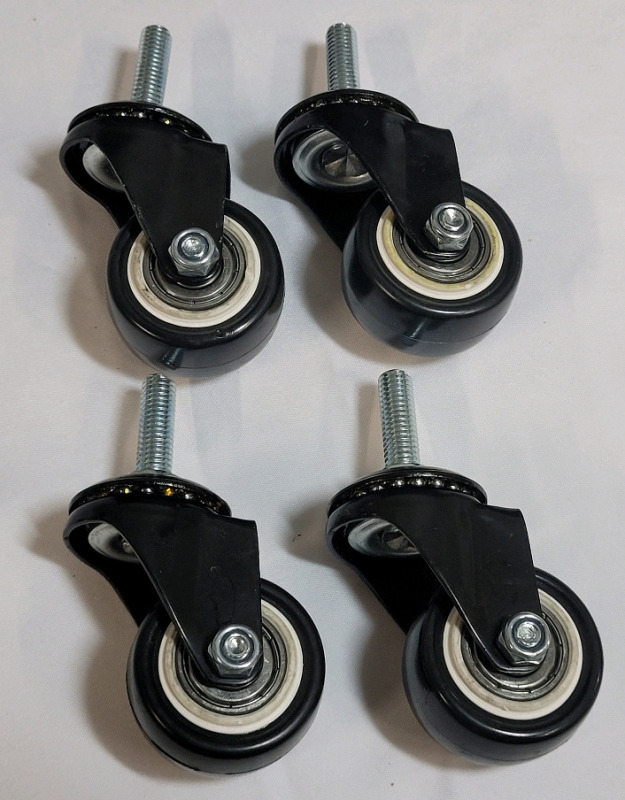 New - 1 1/4" Rotating Castor Wheels , Set of 4