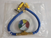 New - A/C Air Conditioning Refrigerant Recharge Hoses Tool With Gauge Tube . Sealed