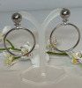 Italy Dyadema 925 Sterling Silver Pierced Hoop Earrings Signed