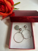 Italy Dyadema 925 Sterling Silver Pierced Hoop Earrings Signed - 2