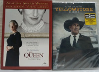 Two (2) New TV Show & Movie DVDs "The Queen" & "Yellowstone"