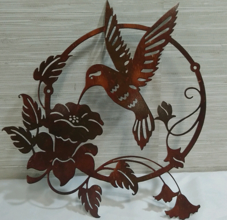 New 11" Metal Hummingbird Art Decorations