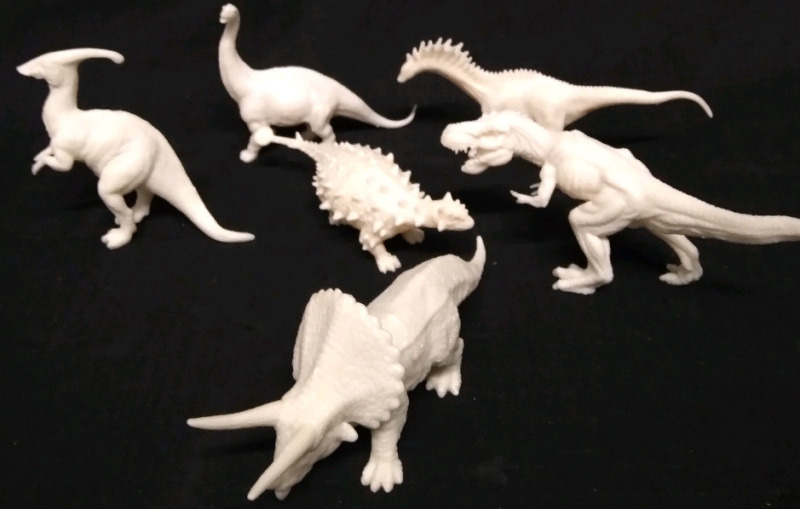 14 New 4" Unpainted Dinasoar Toys