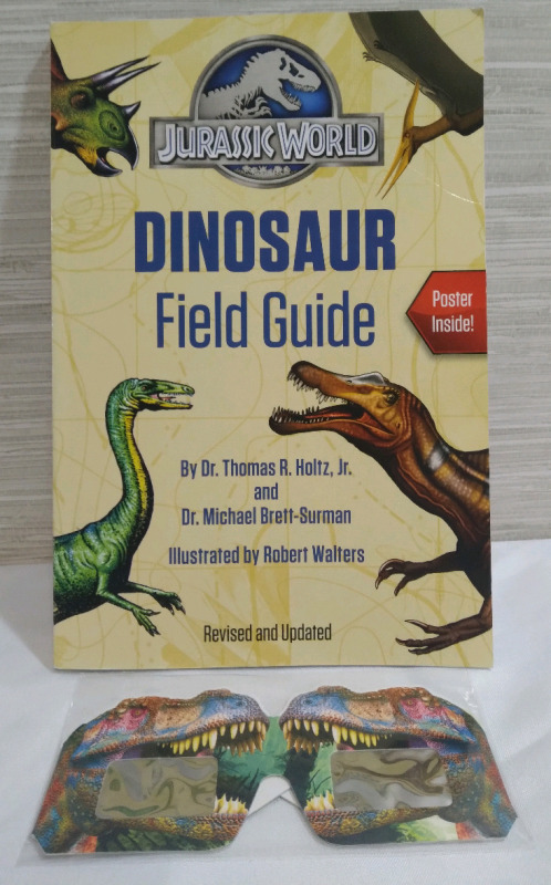 New Jurassic World Dinosaur Field Guide & Solar Eclipse Dinosaur Glases