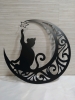 New Metal Tin Sign 12" Cat wishing Star