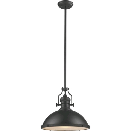 New Open Box Elk Home Lighting Chadwick 1 Light 17" Matte Black Pendant Ceiling Light . Retails for over $300.