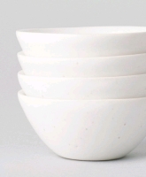 New 4-Piece Fables "The Little Bowls" in Speckled White | Made in Portugal | 3.5" Diameter x 1.5" Tall ea | Retails for $50!