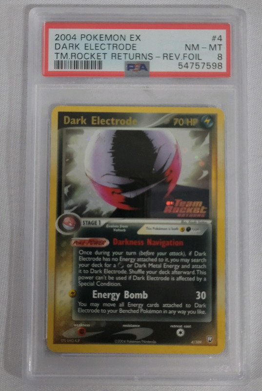 2004 Pokémon EX #4 ' Dark Electrode ' PSA Graded NM-MT 8
